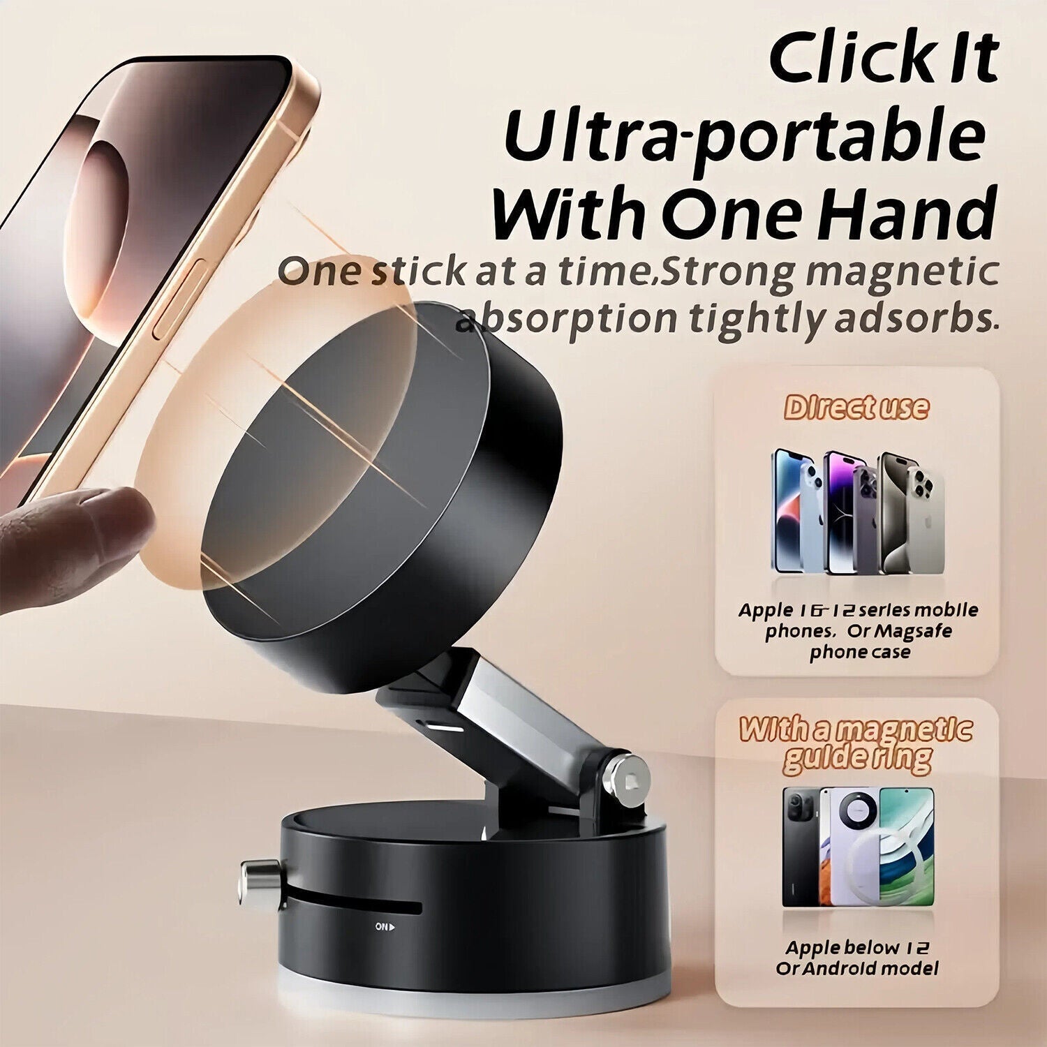 Dabfavshop Ultimate Suction Car Mount for Secure Hold
